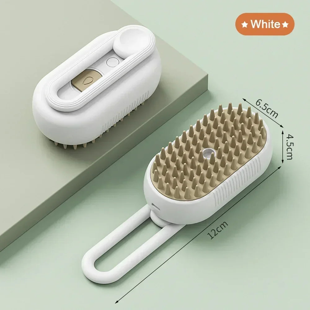 🐱 Spray Cat Brush 3-in-1 – Steamy Electric Dog & Cat Grooming Comb with Hair Removal & Massage