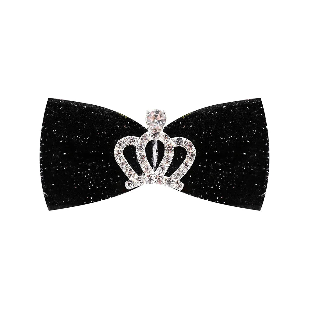 Dog Hair Clips 👑 Crystal Crown & Bow Set – 10PCS Pet Grooming Accesso