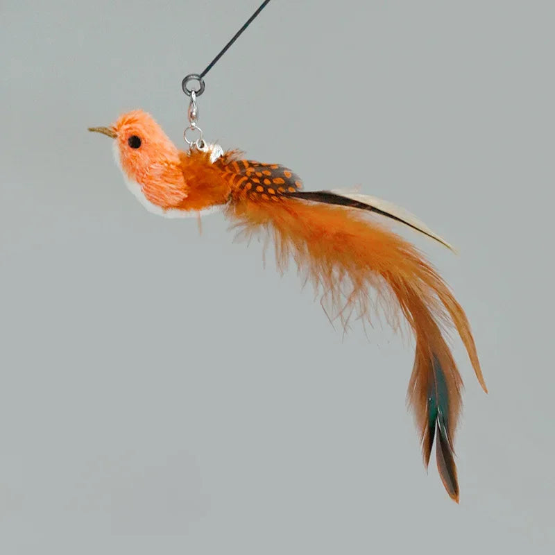 Hands-Free Cat Wand Toy with Feather & Bell – Suction Cup Interactive Toy for Kittens & Cats