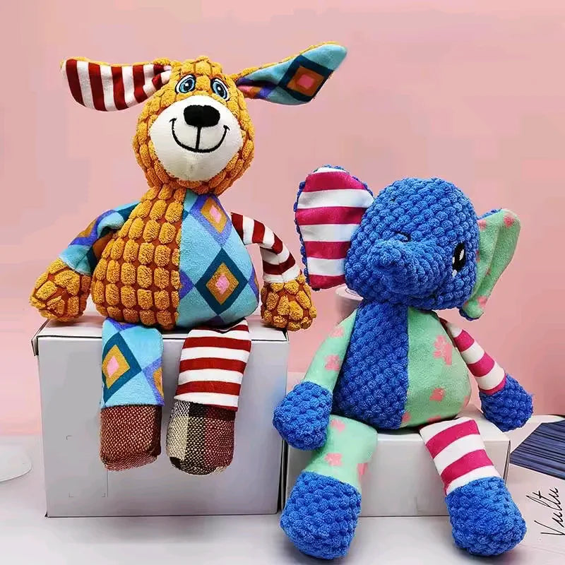 Plush Animal Squeaky Toy – Interactive Chew & Teething 🐾🧸