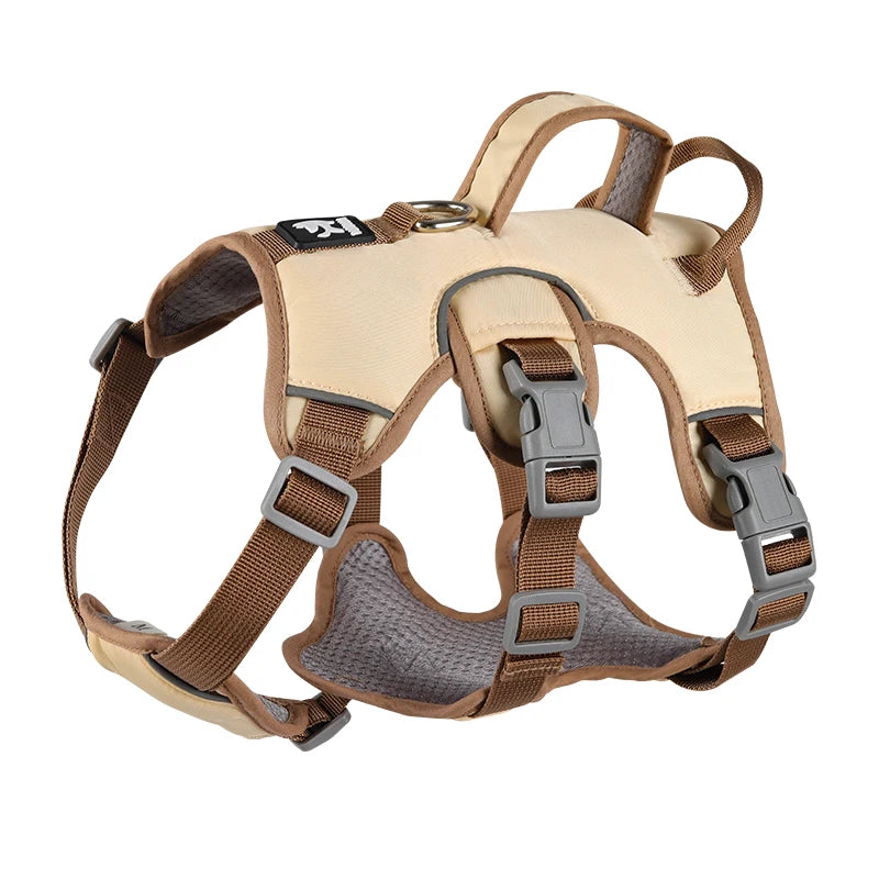 🐕 Adjustable Reflective Dog Harness – For Small to Large Dogs (French Bulldog, Husky & More) 🐾
