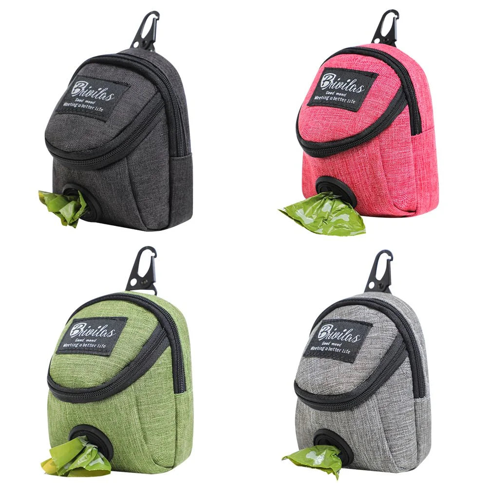 Portable Dog Training Treat Pouch – Outdoor Waist Bag with Poop Bag Dispenser for Puppy Snack Rewards