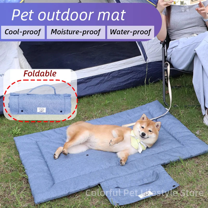 Waterproof Foldable Pet Mat – Portable Dog Bed Blanket for Outdoor & Indoor Use