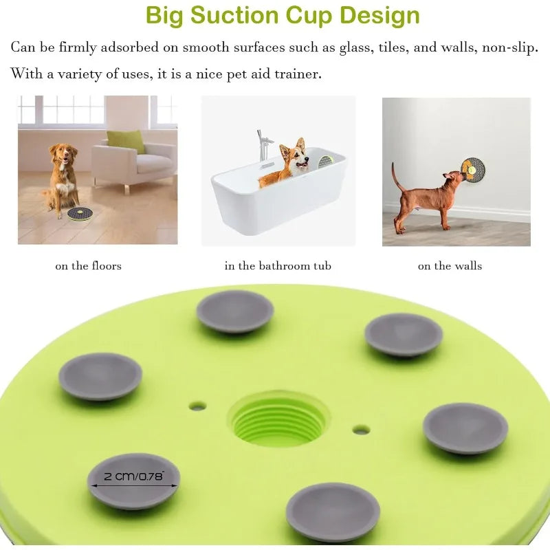 🐶 Dogs Slow Feeder Lick Mat – Suction Cup Hanging Pet Anxiety Relief Food Plate