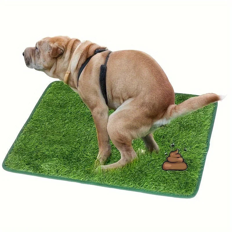 Reusable & Washable Dog Grass Mat – Odor-Control Artificial Turf Pee Pad with Non-Slip Base for Pet Training