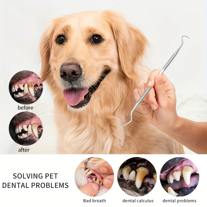6pcs Soundwave Tartar Remover Kit for Dogs and Cats – Pet Dental Cleaning & Teeth Care Tool Set