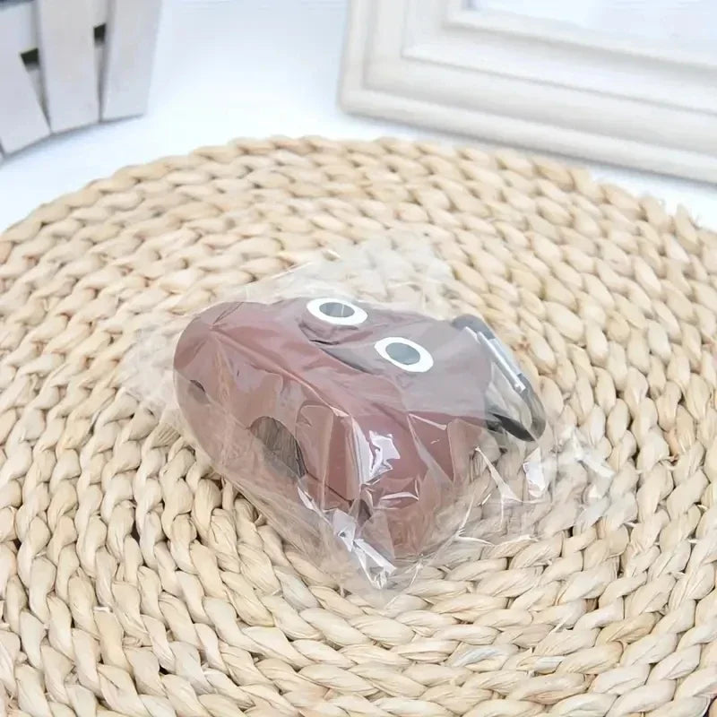 Funny Poop-Shaped Dog Waste Bag Dispenser – Portable Poop Bag Holder with Clip for Leash, Outdoor Walking & Travel