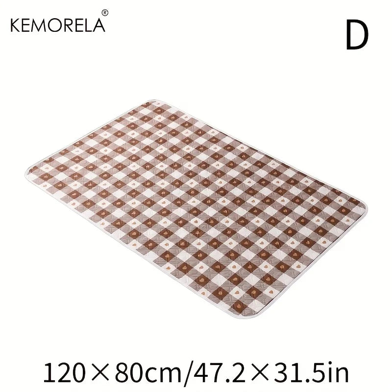 KEMORELA Washable Cage Mat for Guinea Pigs, Hamsters & Small Animals – 31"x47" Super Absorbent Non-Slip Pet Bedding