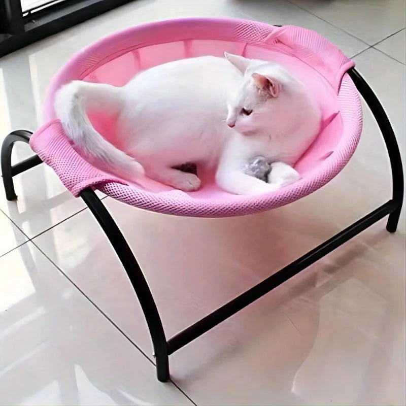 Breathable Cat Hammock Bed – Cooling Elevated Pet Cot Sofa for Cats & Small Pets