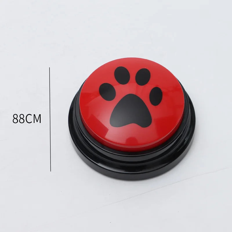 🎤 Pet Communication Button – Recordable Talking Training Toy with Cute Claw Print Design 🐾💡