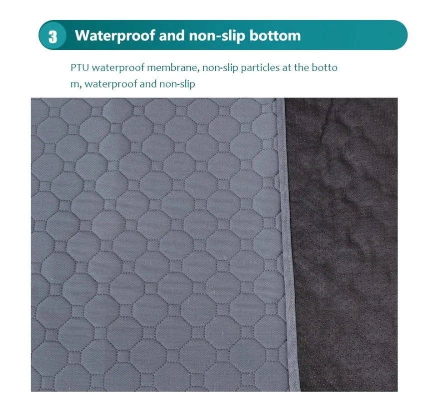 Reusable Dog Pee Pad Blanket – Washable Absorbent Puppy Training Pad & Pet Bed Urine Mat for Car Seat Protection