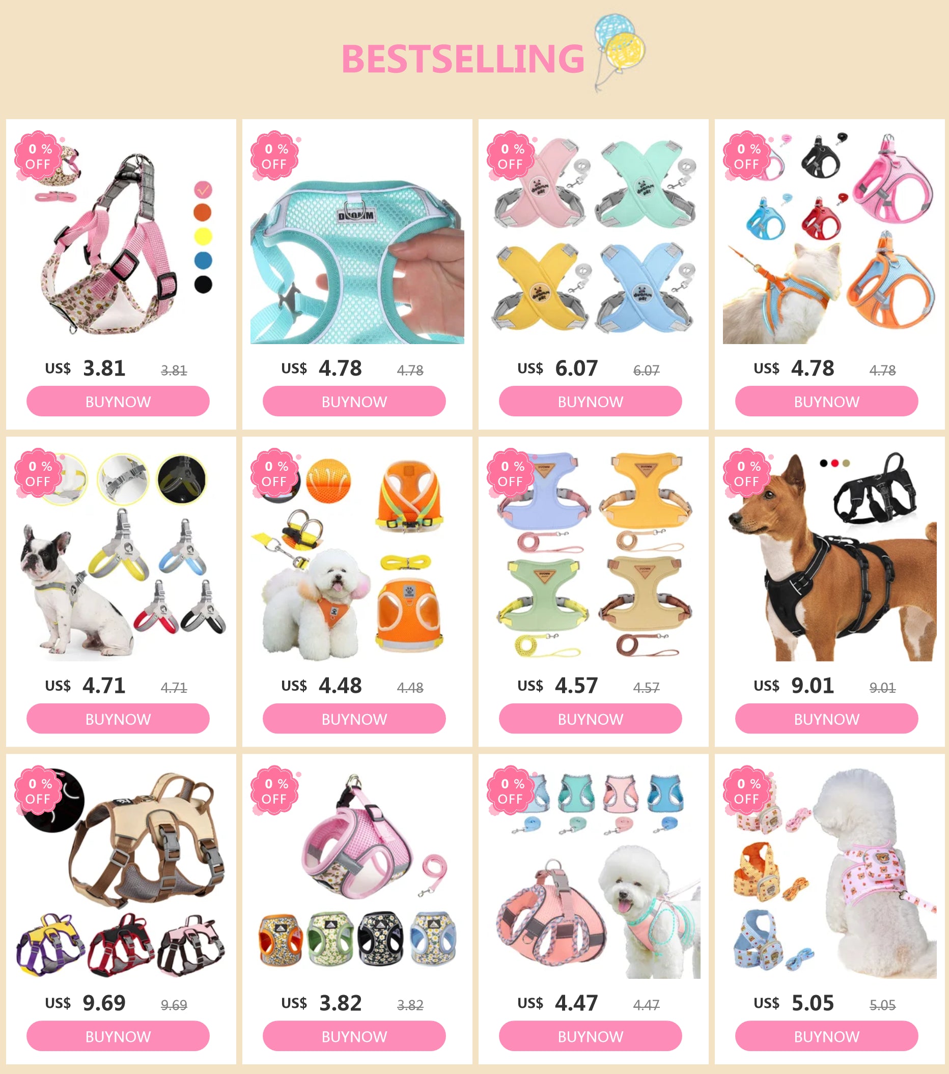 🐕 Adjustable Reflective Dog Harness – For Small to Large Dogs (French Bulldog, Husky & More) 🐾