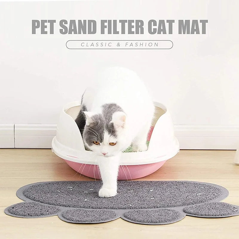 Waterproof Cat Litter Mat – Nonslip Washable Pet Litter Box Mat for Cats