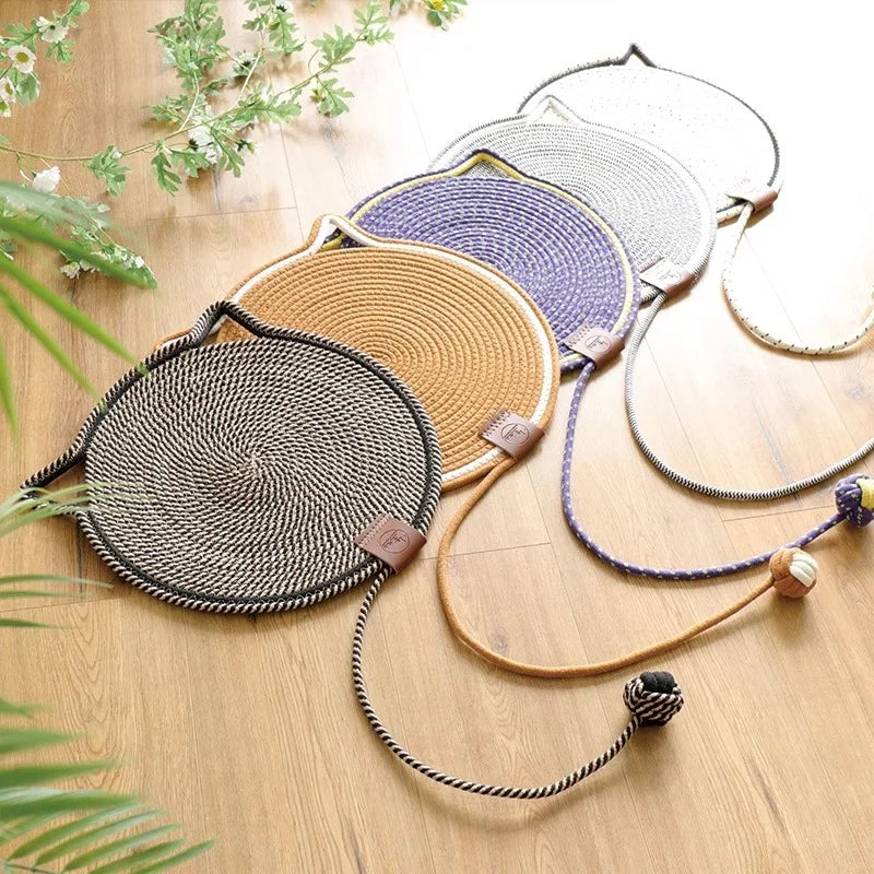 Cotton Rope Cat Scratching Mat – Durable Wear-Resistant Claw Grinder & Scratcher Toy