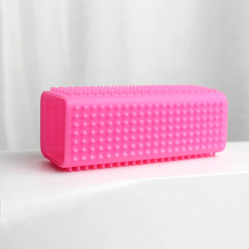 Silicone Rubber Pet Hair Remover Brush – Hollow Design for Dogs & Cats – Reusable Cleaner for Furniture, Cars, Carpet & Clothes
