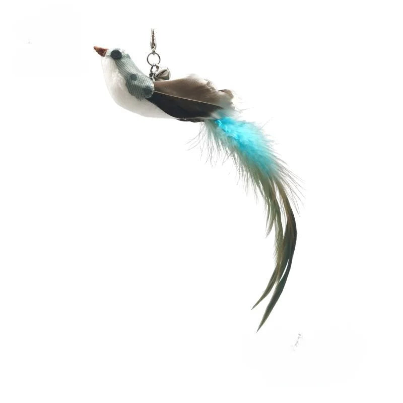 Hands-Free Bird & Feather Cat Wand – Suction Cup Interactive Toy with Bell