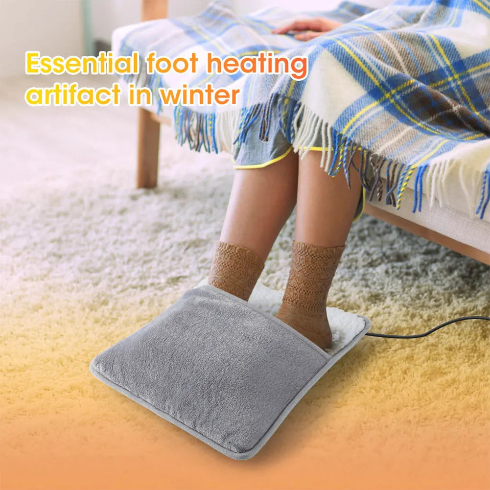 🔥 Winter Electric Foot Heating Pad – USB Powered, Plush Thermal Mat for Home & Office