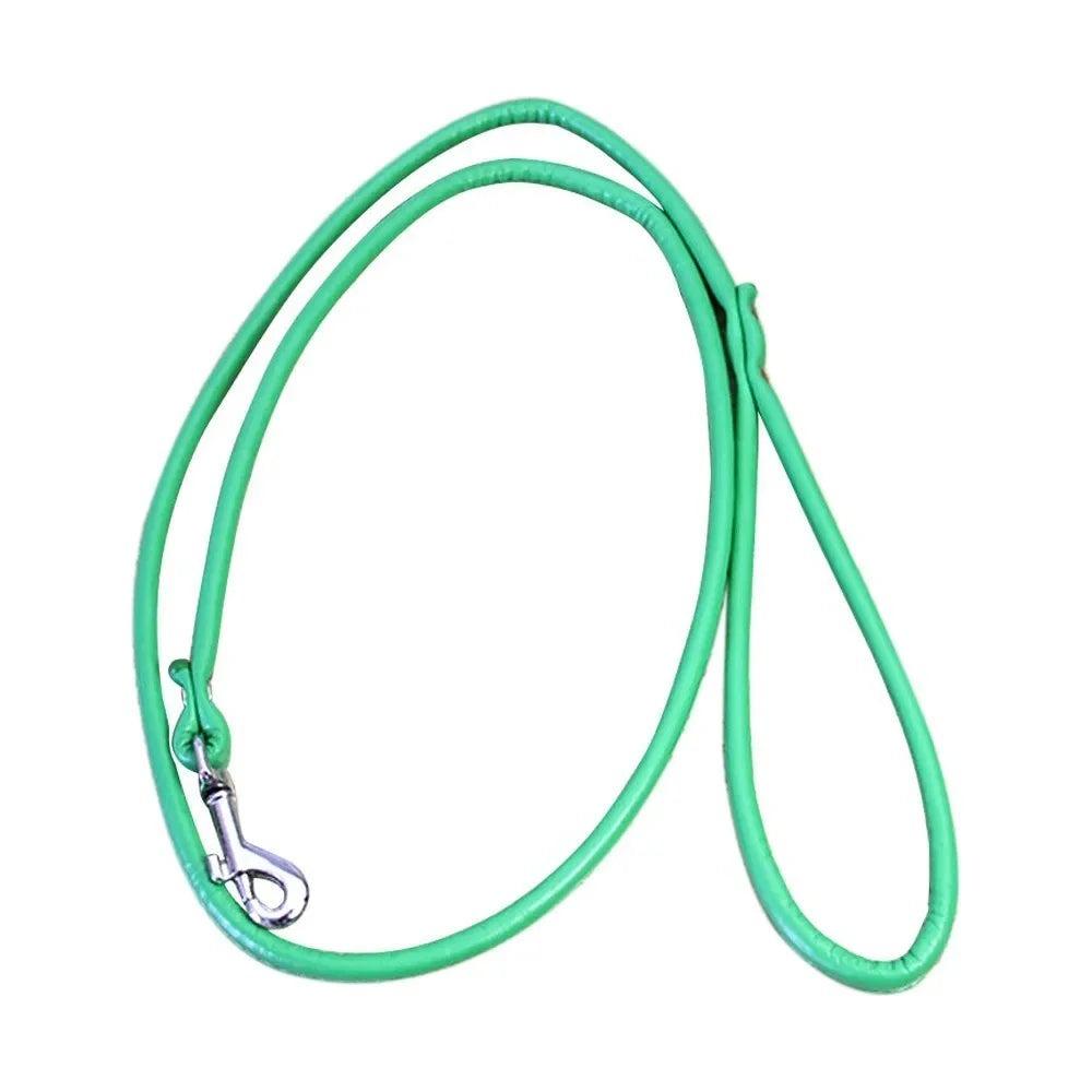 Soft PU Leather Dog Leash – 120cm Smooth Lead for Small Dogs & Puppies