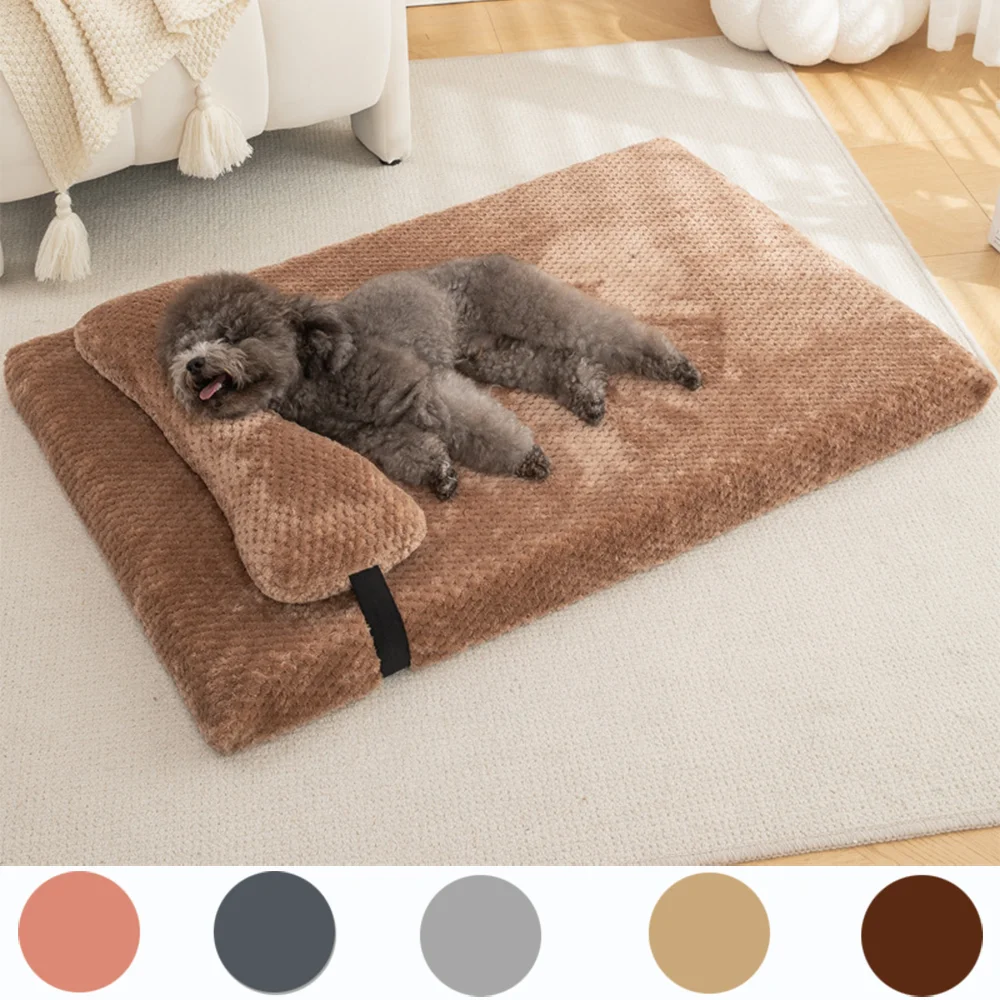 Warm Calming Dog Bed with Pillow