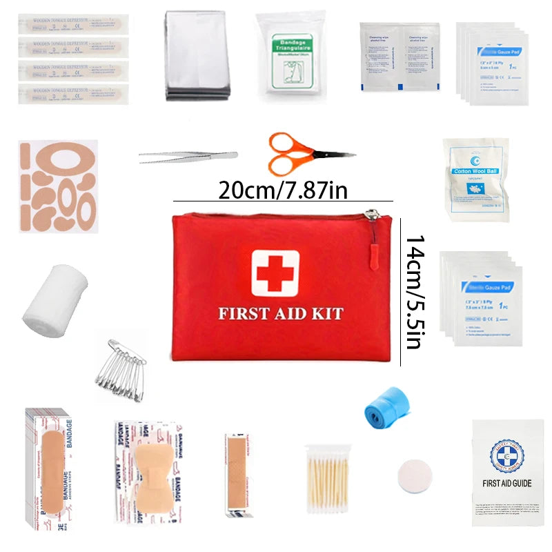 Multi-Purpose First Aid Kit – Portable Emergency Medical Kit for Hiking, Hunting, Camping & Travel (Small/Large Sizes)