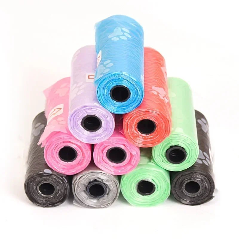15 Bags/Roll Dog Poop Bags – Leak-Proof Refill Rolls for Outdoor Pet Waste Disposal