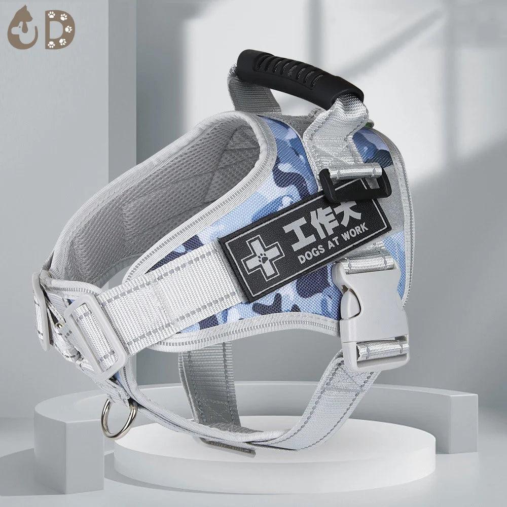 🐾 Multifunctional Reflective Dog Harness – Outdoor Training & Comfort Vest for Medium & Large Dogs