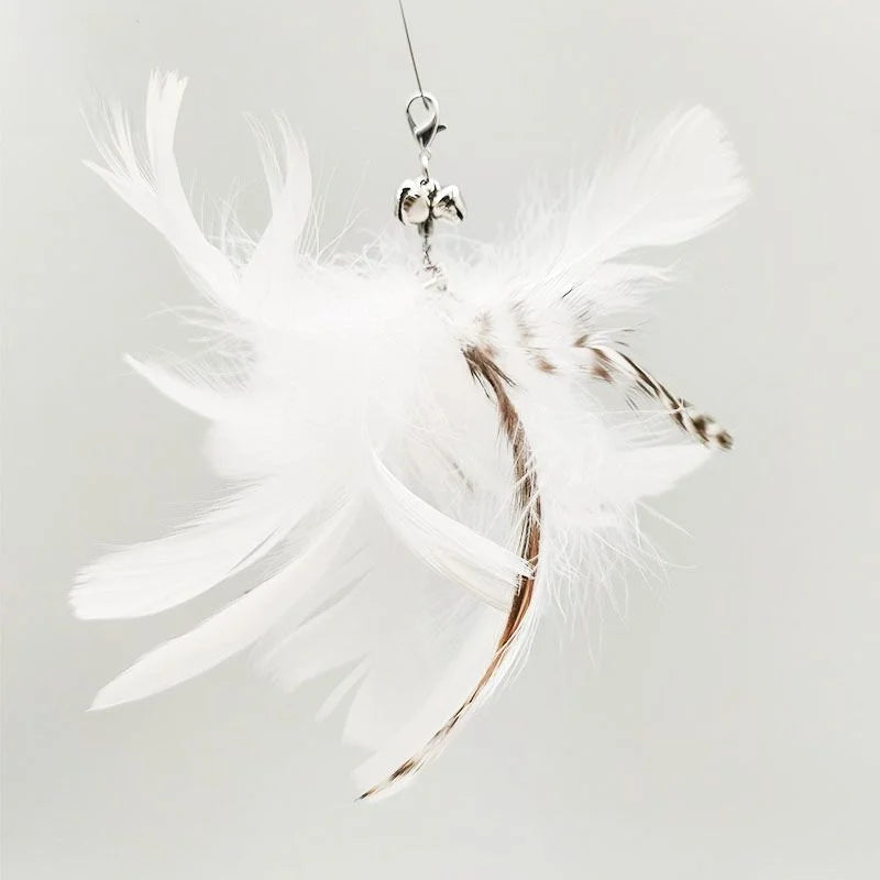 Hands-Free Bird & Feather Cat Wand – Suction Cup Interactive Toy with Bell