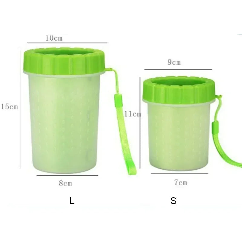 Portable Pet Foot Washing Cup – Automatic Dog & Cat Paw Cleaner with Soft Silicone Brush