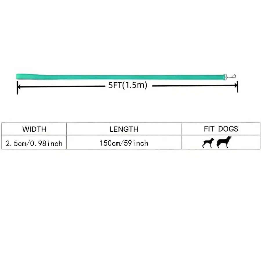 Reflective Dog Leash with Soft Padded Handle – High-Visibility Training Lead