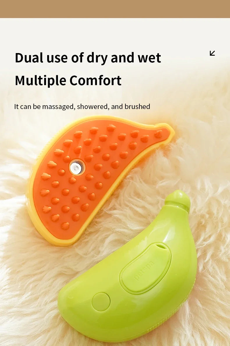 🐱 Spray Cat Brush 3-in-1 – Steamy Electric Dog & Cat Grooming Comb with Hair Removal & Massage