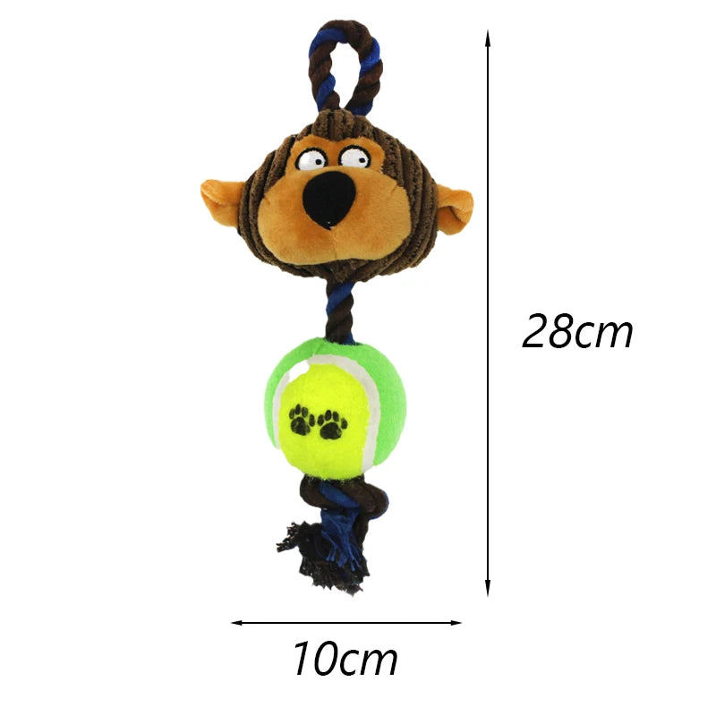 Animal Plush Squeaky Dog Toy – Cute Chew for Small Dogs 🐾🧸