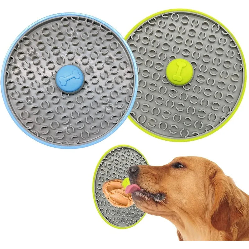 🐶 Dogs Slow Feeder Lick Mat – Suction Cup Hanging Pet Anxiety Relief Food Plate