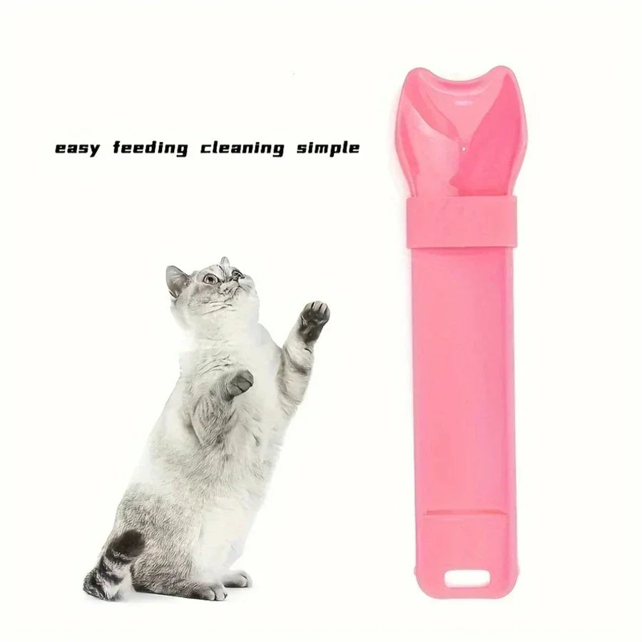 🐾 Cat Strip Squeeze Spoon Feeder – Perfect for Lickable Wet Treats!