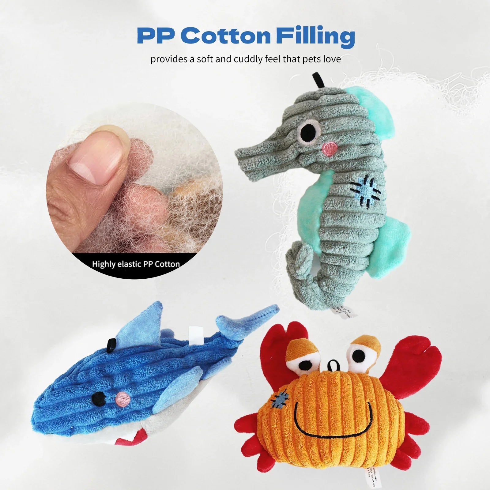 Ocean Plush Dog Toys – Soft Squeaky Toys for Puppies & Small Dogs 🐟🐾