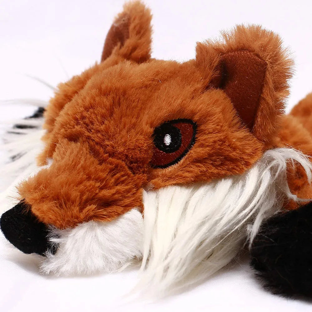 Stuffingless Animal Squeaky Dog Toy – Durable Crinkle Chew Toy with Built-In Squeakers