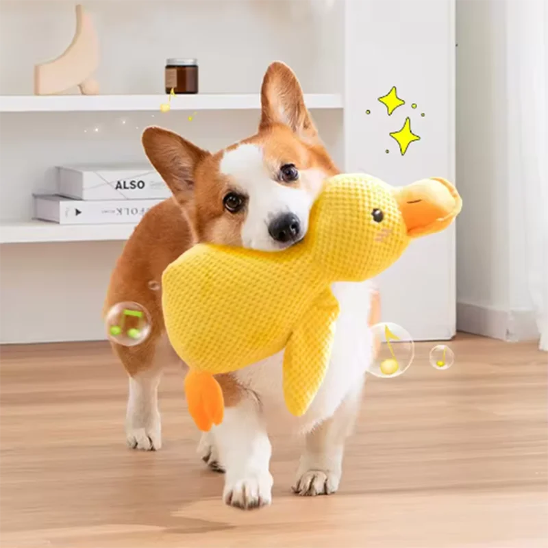 Stomping Duck Plush Dog Toy – Bite-Resistant Chew Toy for Large Dogs