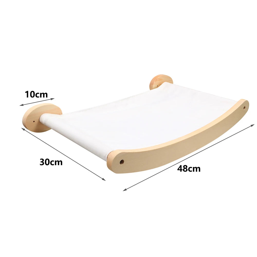 🐾 Wall-Mounted Cat Scratching Post – Wooden Kitten Tree with Thick Columns for Large Cats