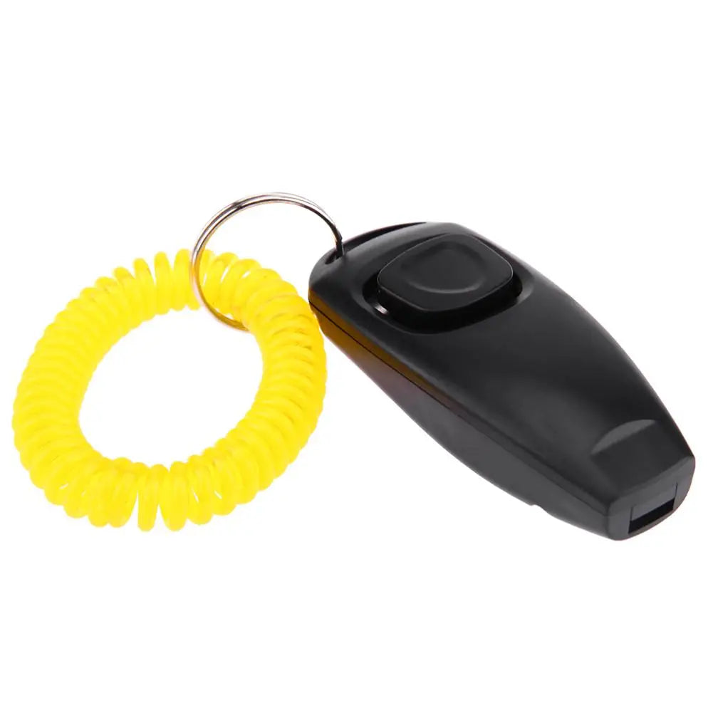 Pet Clicker & Training Whistle – Dog & Cat Obedience Trainer with Key Ring Attachment