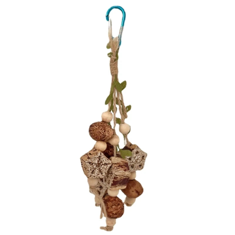 Colorful Hanging Parrot Bird Molar Toy – Chewable Bird Swing for Training and Beak Health