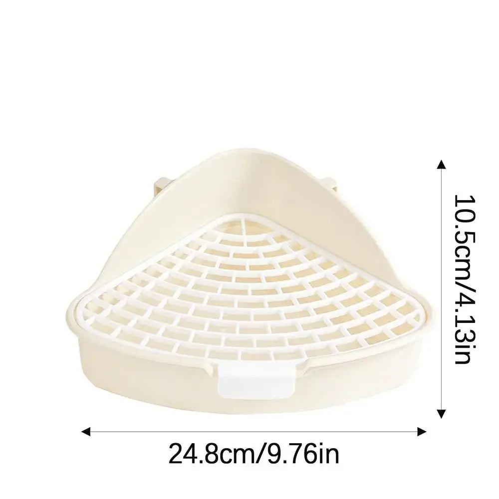 Triangle Corner Litter Box – Small Animal Potty Trainer for Cat, Guinea Pig, Rabbit, Hamster & Other Small Pets