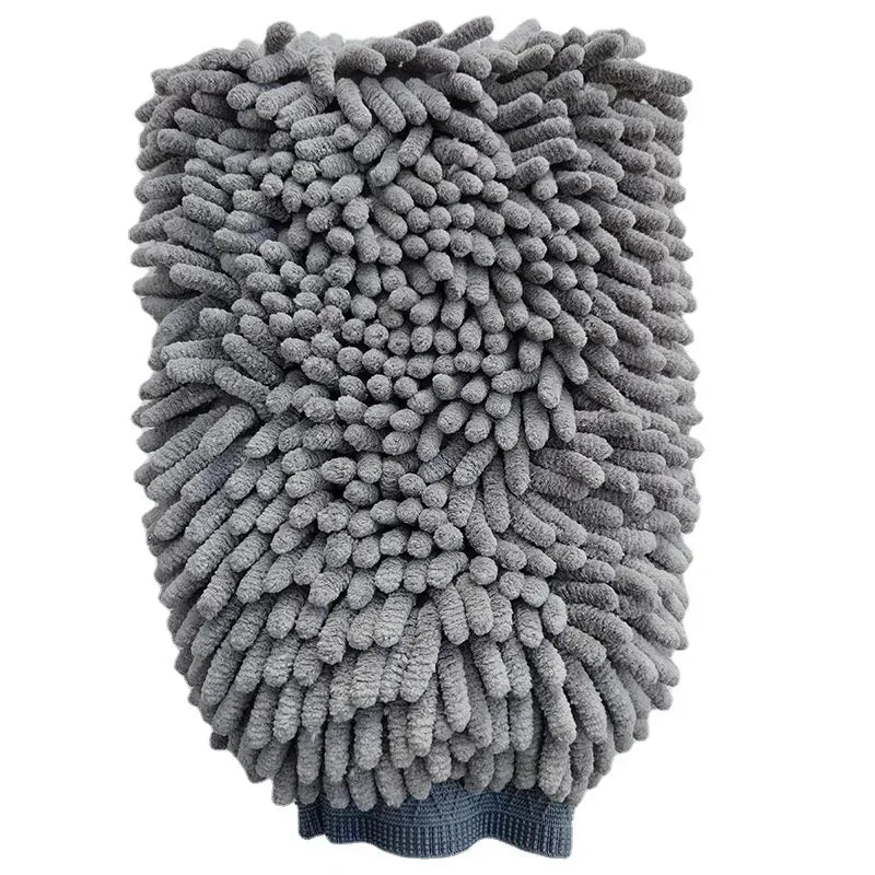 Pet Grooming Glove Towel – Quick-Dry Chenille Mitt for Dogs (All Sizes)
