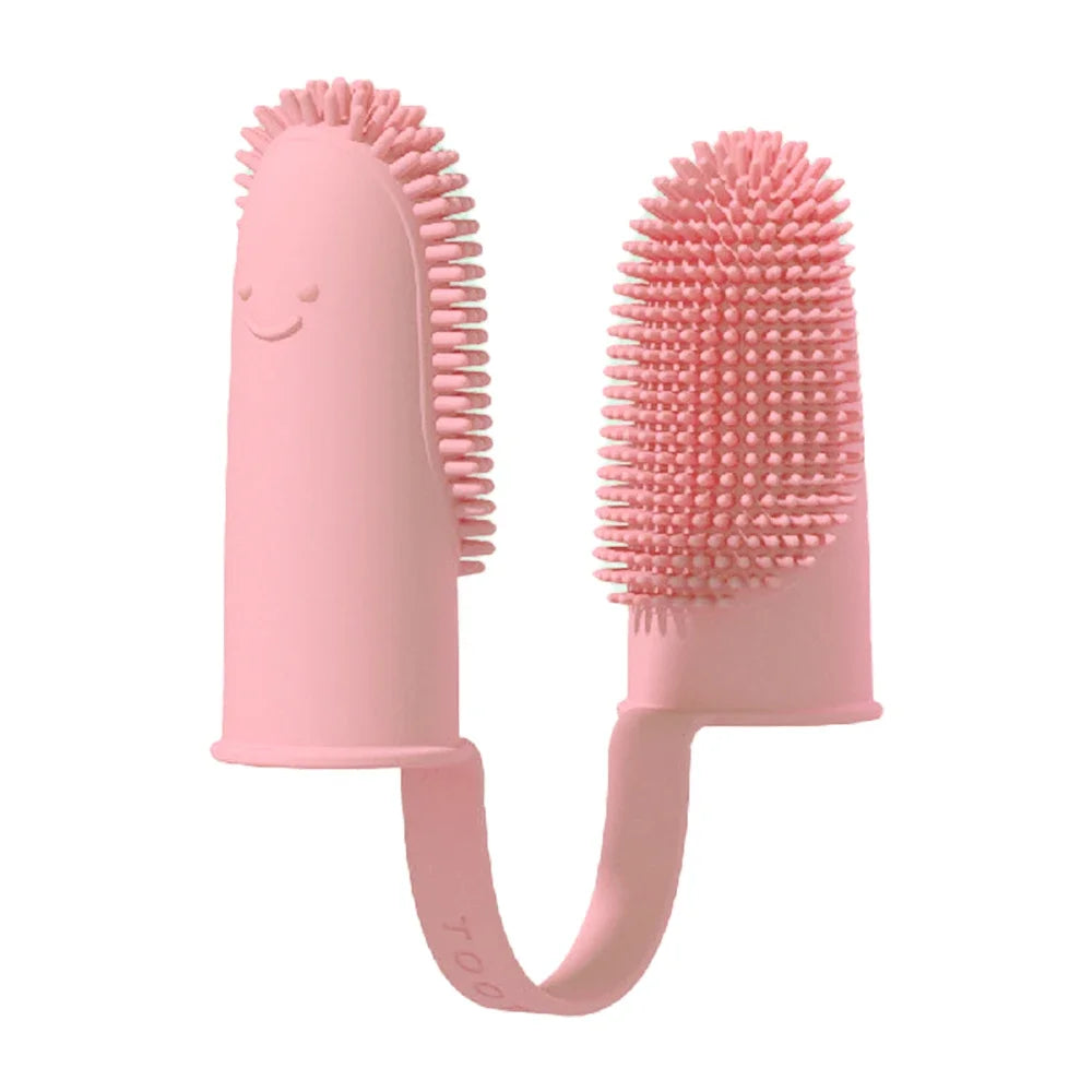 Double Finger Pet Toothbrush – Soft TPR Dental Care Tool 🐾🪥
