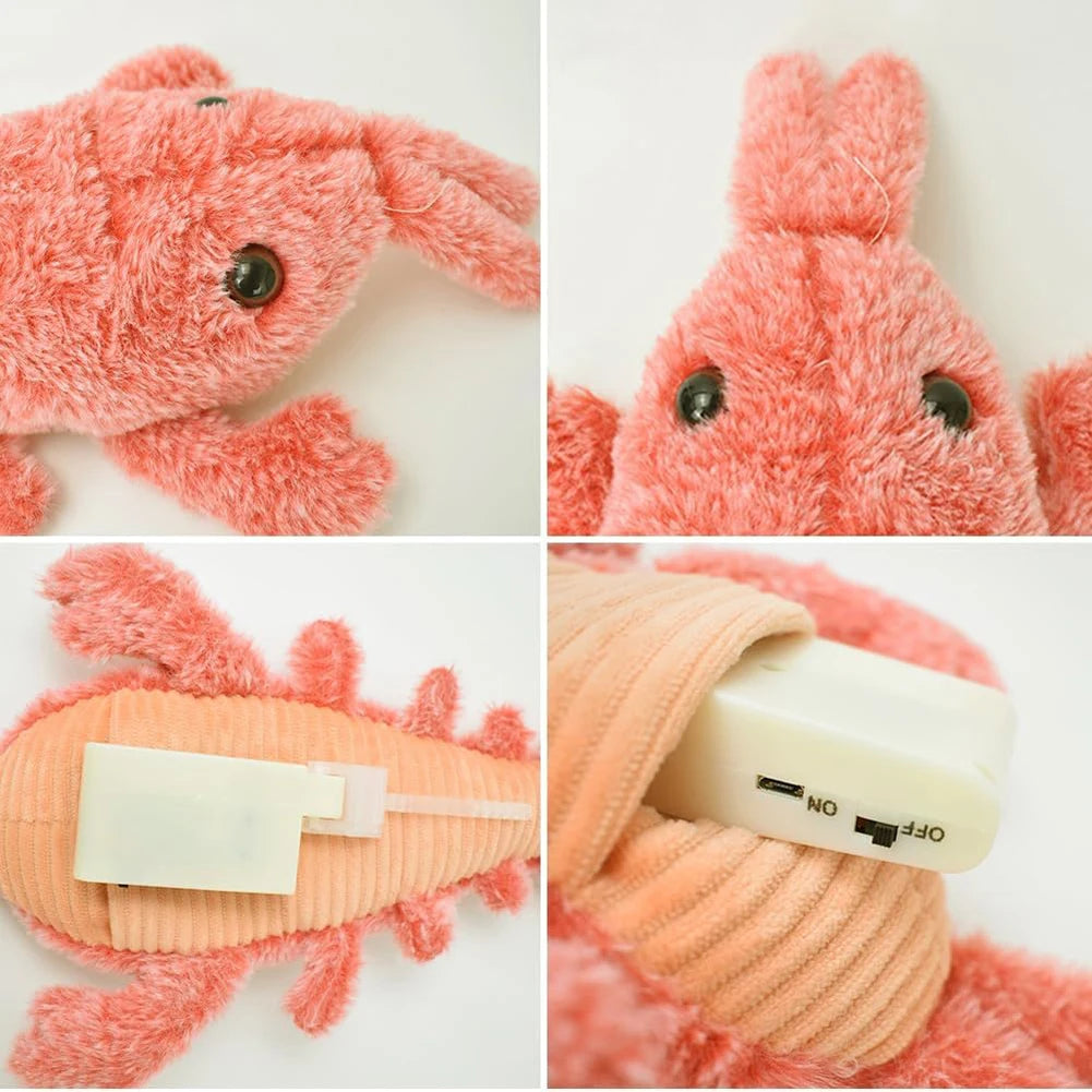 🦞 Floppy Lobster Interactive Dog Toy – Plush Squeaky Chew Toy for Medium Dogs
