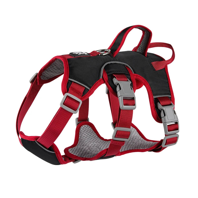 🐕 Adjustable Reflective Dog Harness – For Small to Large Dogs (French Bulldog, Husky & More) 🐾