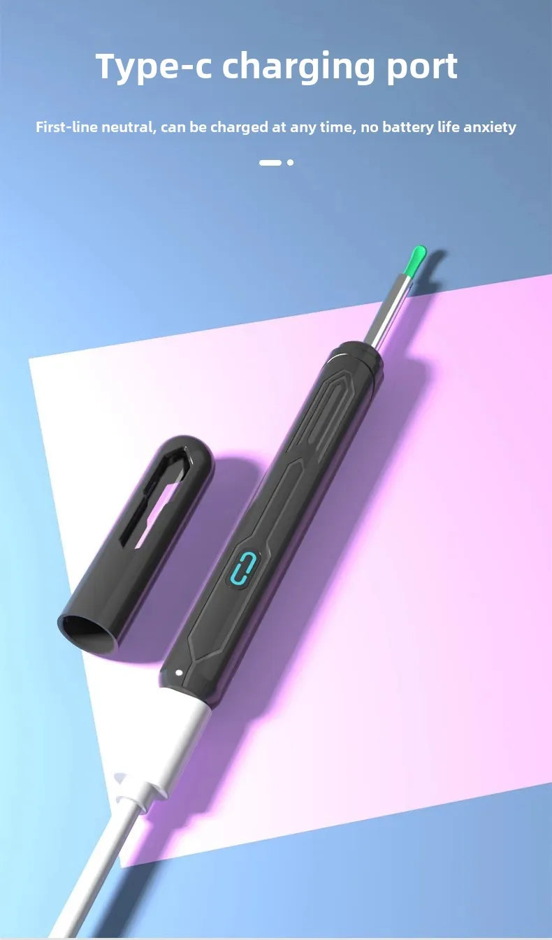 HD Ear Cleaner with Camera – NK3 Otoscope Wax Removal Tool Set with USB-C Charging & Endoscope for Ear Cleaning