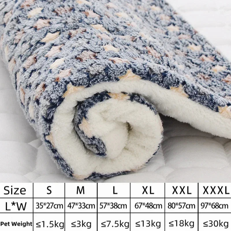 Flannel Pet Mat – Thick Sleeping Blanket Bed for Dogs & Cats, Soft Pet Rug for Small to Large Pets