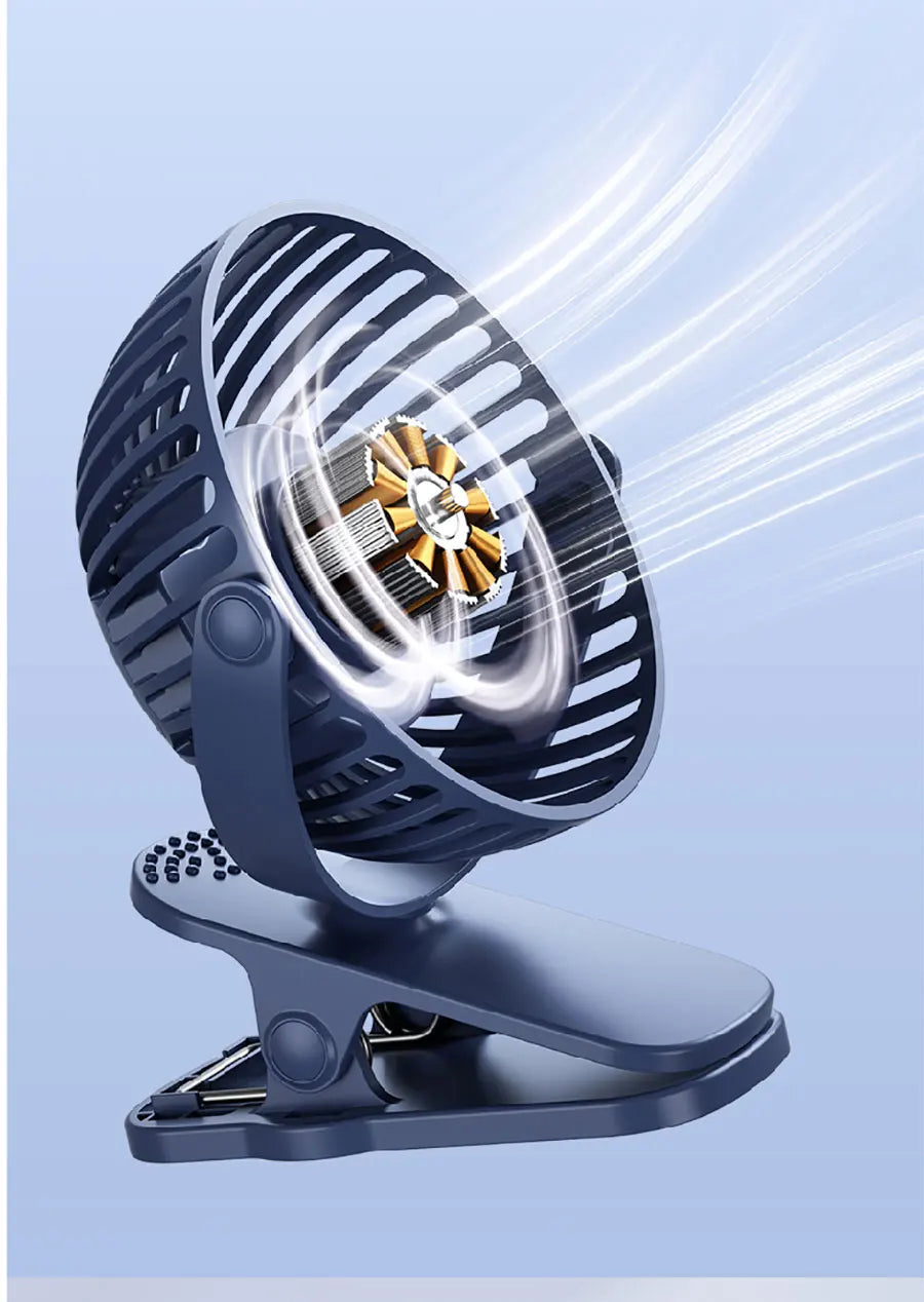 🌀 Xiaomi USB Handheld Clip Fan – Portable Rechargeable Mini Fan for Students & Travel