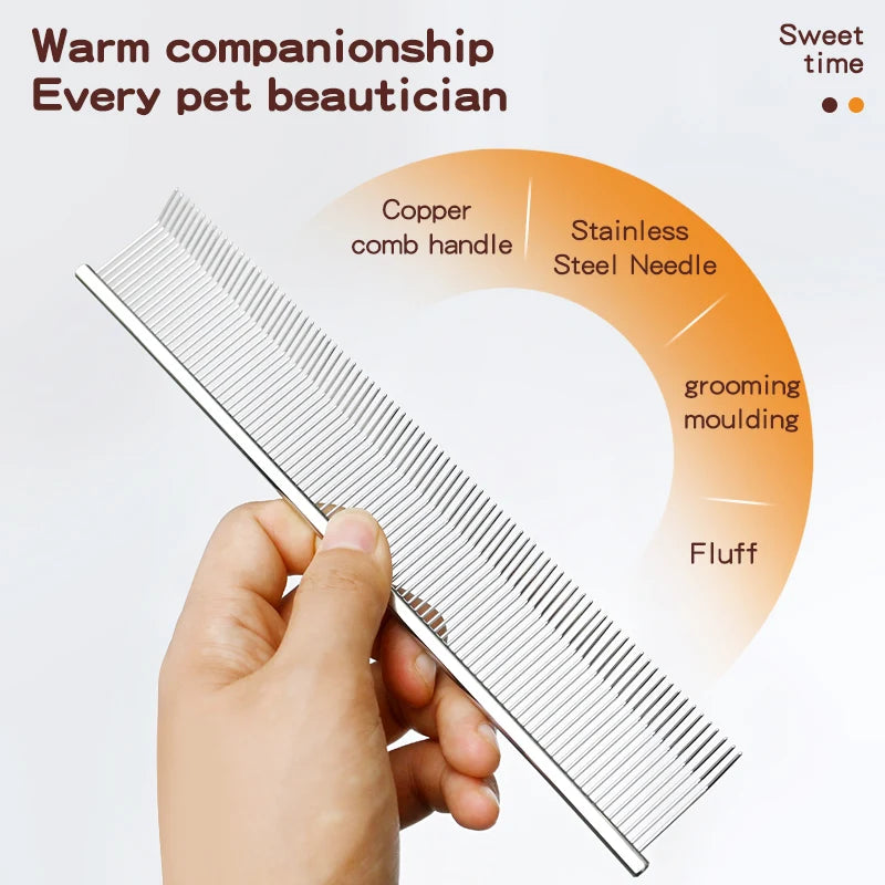 Curved Hook Pet Grooming Comb – Deep Deshedding & Fluffing Tool with Curved Teeth for Dogs & Cats
