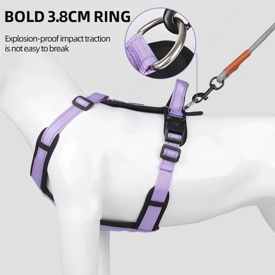 🐶 Reflective Dog Harness with Handle – Adjustable Vest for Easy Control