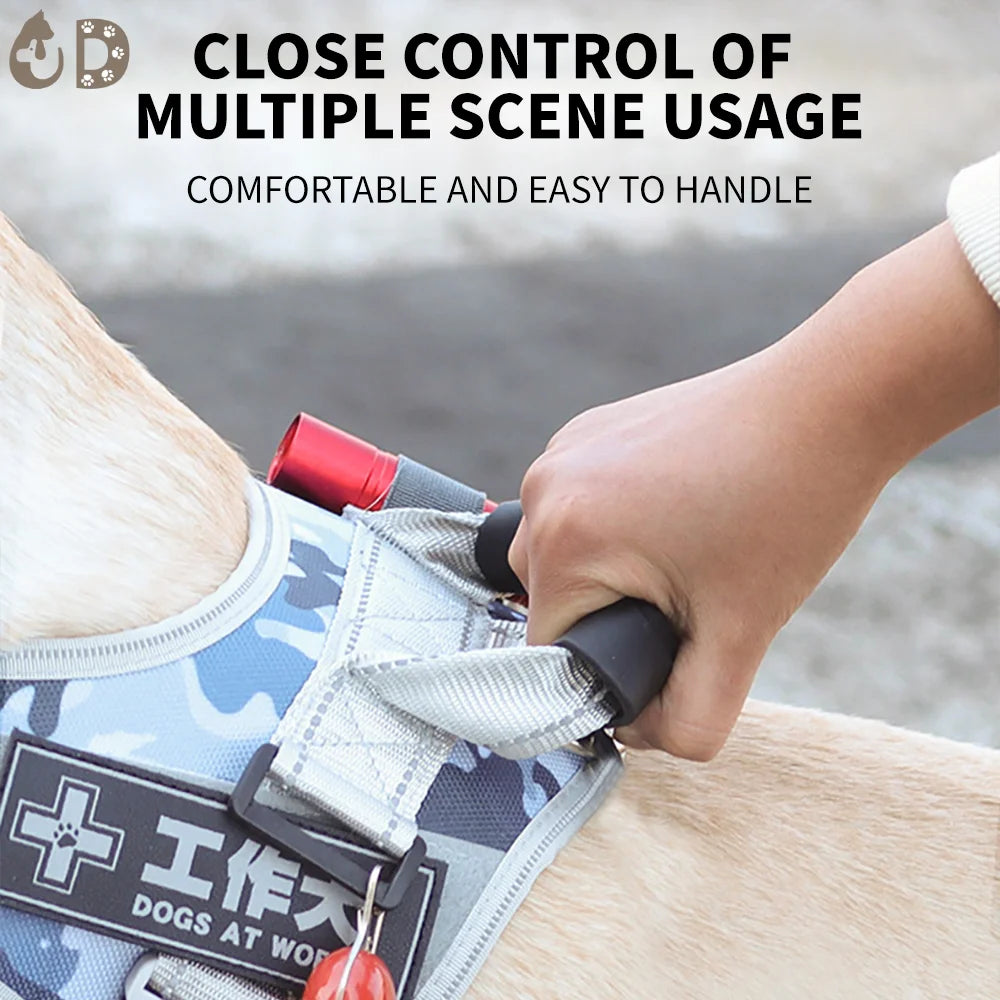 🐾 Multifunctional Reflective Dog Harness – Outdoor Training & Comfort Vest for Medium & Large Dogs